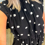 Pepper Black Polkadot Dress