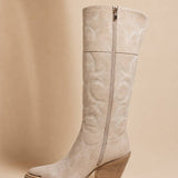 Western Embroidered Knee High Cowboy Boots