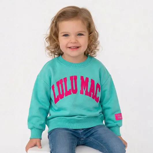 Lulu Mac Toddler Puff Letter Sweatshirt