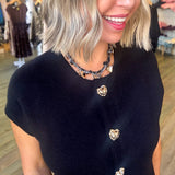 Cecil Heart Button Sweater