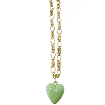 Clara Gold Chain Necklace with Heart Charm