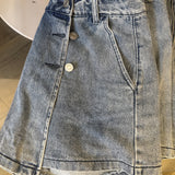 Reagan Denim Wrap Skort