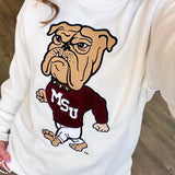 BULLDOG MASCOT OVERSIZED SWEATSHIRT