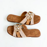 EVA TAUPE JEWELED SANDAL