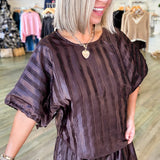 Taylor Mocha Textured Top