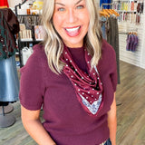 Maroon Knit Sweater Top