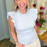Birdie Blue Ruffle Sleeve Top
