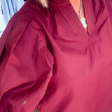 GO DAWGS MAROON V NECK BLOUSE