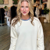 DANICA SCALLOPED SWEATER TOP