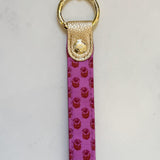 PINK FLORAL SKINNY KEY FOB