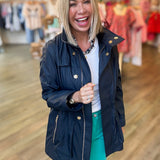 ANNA RAIN JACKET || NAVY