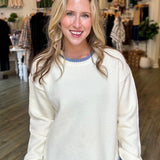 DANICA SCALLOPED SWEATER TOP