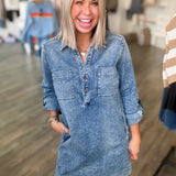 ANIKA DENIM DRESS