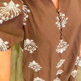 Hattie Brown Floral Embroidered Midi Dress