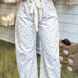 Pink Paisley Belted Barrel Jean