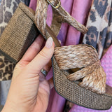 Romani Brown Raffia Platform Heel