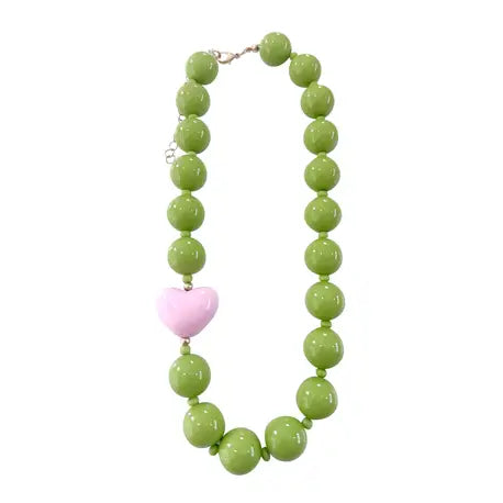 Judy Chunky Beaded Heart Necklace