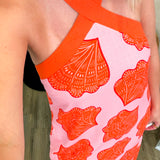 Sally Seashell Pink Halter Maxi Dress