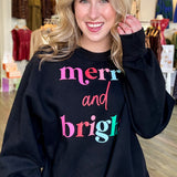 Merry and Bright Black Sweatshirt