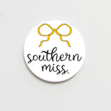 Southern Miss Bow Game Day Button