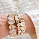 Nude Hearts Bracelet  Stack Set