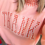 Thankful Gingham Mockneck