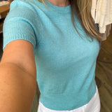 EDEN AQUA SWEATER TOP