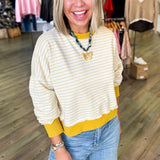 Darby Mustard Stripe Pullover