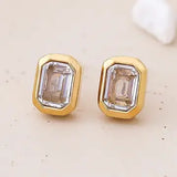 18K Stainless Steel Tarnish Free Crystal Earrings