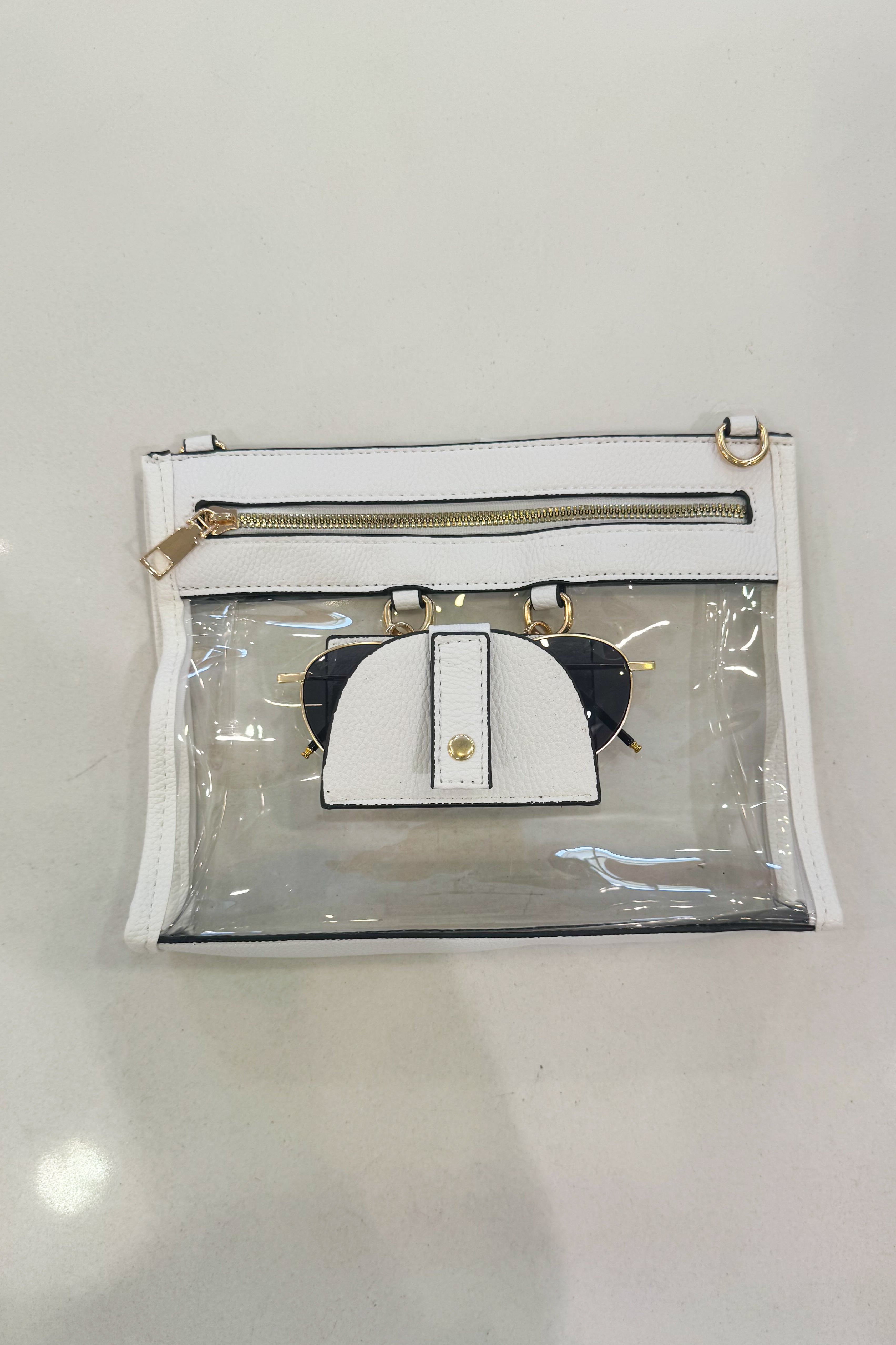 Clear Stadium Crossbody with Sunglasses Holder