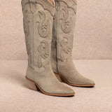 AUDREY TAUPE SUEDE BOOTS