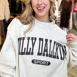 Dilly Dallyin Reversible Sweatshirt - Grey