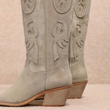 AUDREY TAUPE SUEDE BOOTS