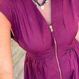 Cabernet Wine Zip Up Dress