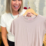 Solid Double Layer Crew Tee