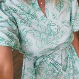PISTACHIO EMBROIDERED MAXI DRESS