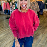 DILLY VINTAGE RED SWEATSHIRT