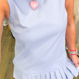 Mabry Blue Linen Mini Dress