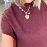 Dawson Brown Texture Sweater Top