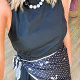 Hadley Black Bandana Midi Dress