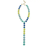 Gemstone Drop Chain Gold Necklace