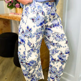 Pasha Floral Barrel Jeans