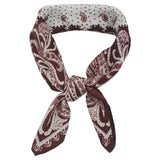 Maroon and White Bandana Scarf
