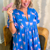 Poppy Scallop V-Neck Dress