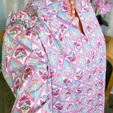 Paris Floral V-Neck Floral Dress