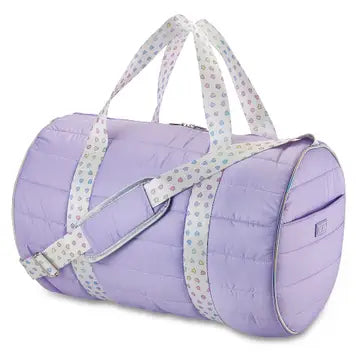 Purple Puffer Duffle Bag