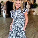 DARBY NAVY FLORAL MINI DRESS