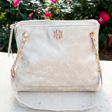 TEEGAN SHIMMER CHAMPAGNE TOTE