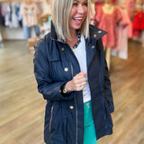 ANNA RAIN JACKET || NAVY