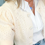 Ellie Ecru Sweater Top